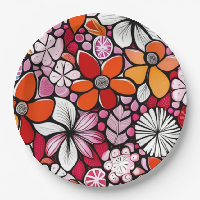 Plato De Papel Festividad de Hawái (Anverso)