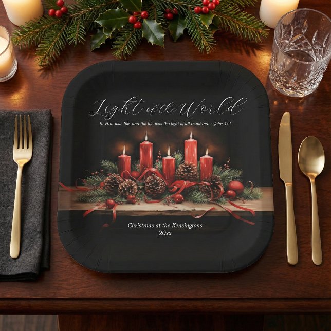 Plato De Papel Festividad de la biblia contra los Navidades (Subido por el creador)