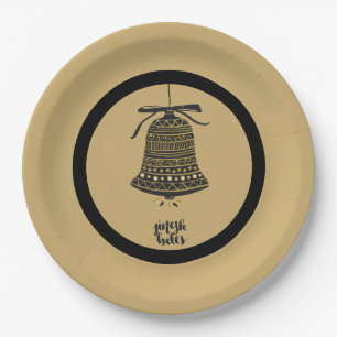 Plato De Papel Festividad de vacaciones de oro