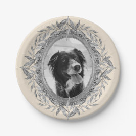 Plato De Papel Festividad Festividad Fotografía de marco plateado