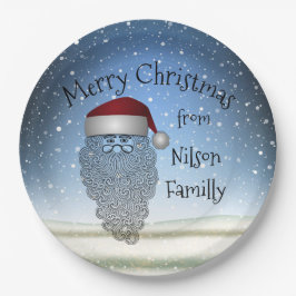Plato De Papel Festividad Fiesta de Navidad Graciosa Santa Claus