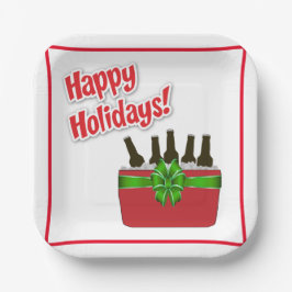 Plato De Papel Festividades Felices del Helado Chest Beer Cooler
