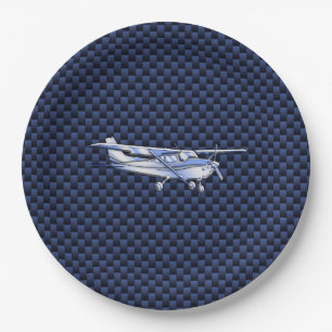 Plato De Papel Fibra de carbono clásica del vuelo de Cessna del