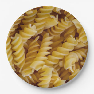 Plato De Papel Fideos de Pasta Fusilli