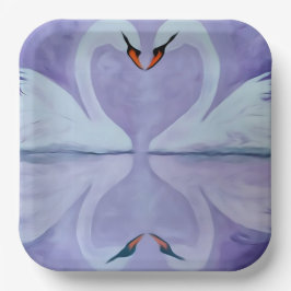 Plato De Papel Fiel como cisne