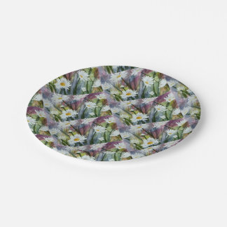 PLATO DE PAPEL FIELD OF WHITE DAISY FLOWERS PAPER PLATE