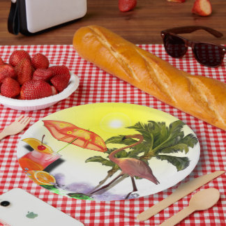 Plato De Papel Fiesta Aloha 