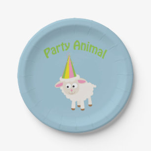 Plato De Papel ¡fiesta Animal! Cordero