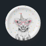 Plato De Papel Fiesta Animales Safari Wild One Tiger Zoo Cumpleañ<br><div class="desc">(H) ¡Un complemento perfecto para tu fiesta de cumpleaños de un pequeño! Tema de los animales fiestas. Diseñado para coincidir con nuestra colección de temas de Animales Fiestas.</div>