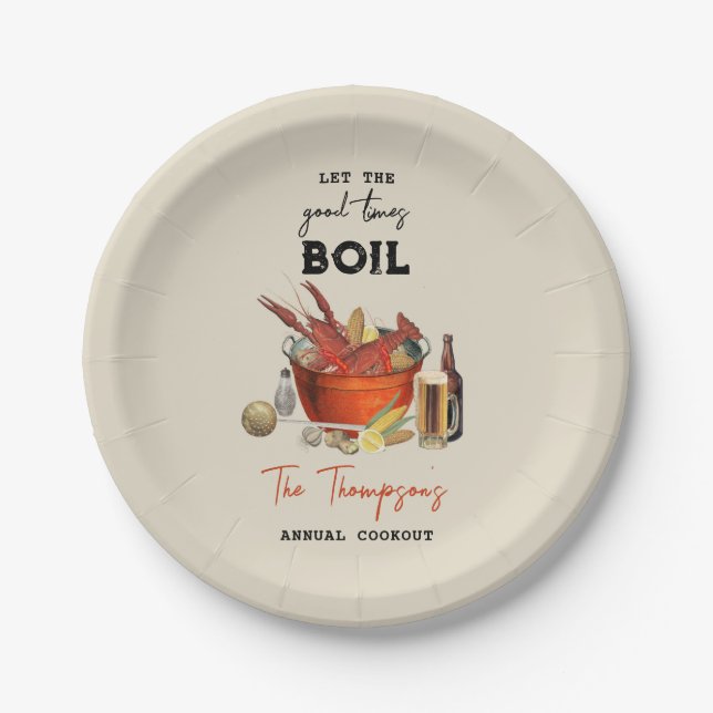 Plato De Papel Fiesta anual de hierba de langosta de verano (Anverso)