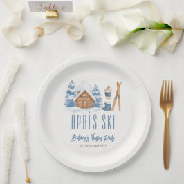 Plato De Papel Fiesta Apres Ski Baby Shower Winter Nesting
