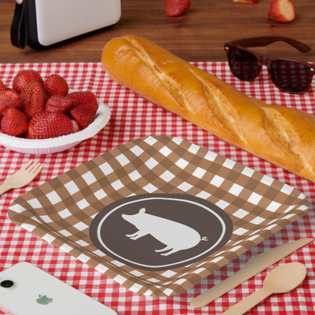 Plato De Papel Fiesta asado de cerdo (Picnic)