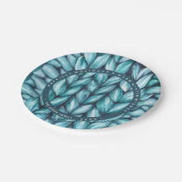 Plato De Papel Fiesta azul personalizada de punto