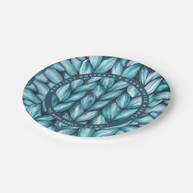 Plato De Papel Fiesta azul personalizada de punto (Angular)