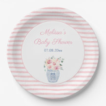 Fiesta Baby Shower Chica Floral Blanco Y Rosa Dulc