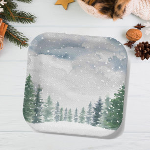 Plato De Papel Fiesta Baby Shower Wonderland Wonderland Forest Wi