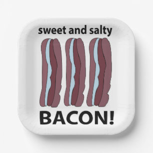 Plato De Papel Fiesta Bacon Sweet And Salty Bacon