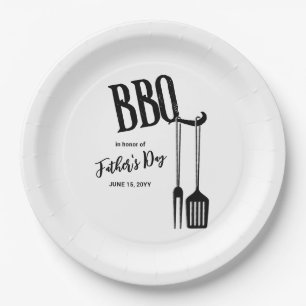 Plato De Papel Fiesta BBQ Backyard