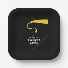 Plato De Papel Fiesta Black Graduation 2025