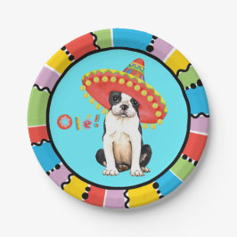 Plato De Papel Fiesta Boston Terrier