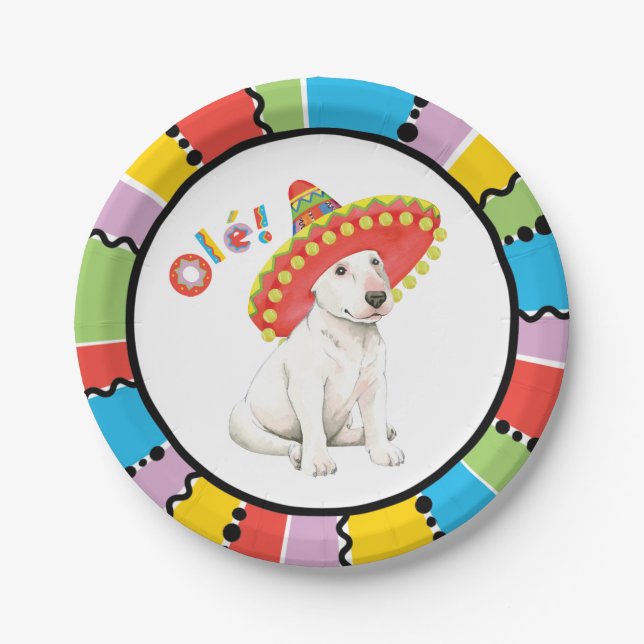 Plato De Papel Fiesta bull terrier (Anverso)