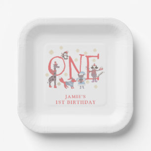 Plato De Papel fiesta caprichosa de invierno infantil de primer c