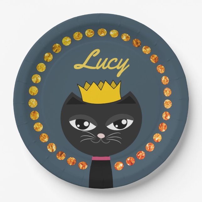 Plato De Papel Fiesta Cat (Anverso)