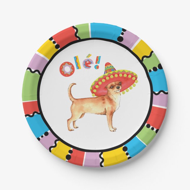 Plato De Papel Fiesta Chihuahua (Anverso)
