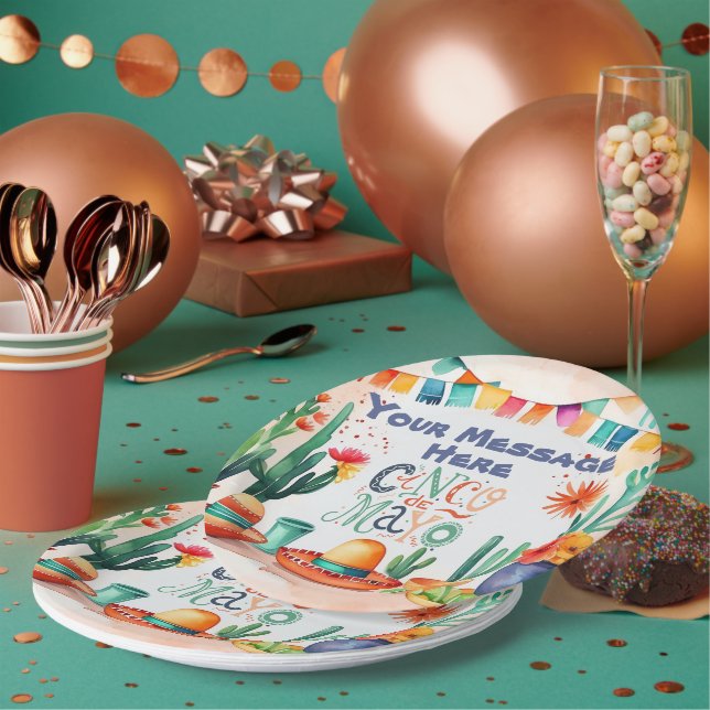 Plato De Papel Fiesta Cinco De Mayo (Multi)
