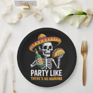 Plato De Papel Fiesta Como Si No Hubiera Mañana Cinco de Mayo