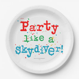 Plato De Papel ¡Fiesta como un SKYDIVER!
