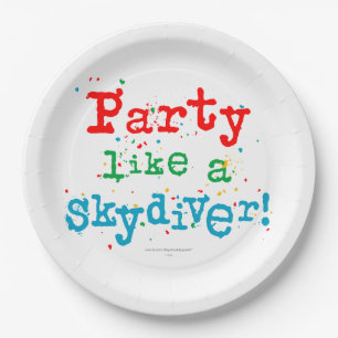Plato De Papel ¡Fiesta como un SKYDIVER!