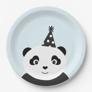 Plato De Papel Fiesta como una panda
