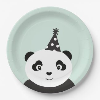 Plato De Papel Fiesta como una panda