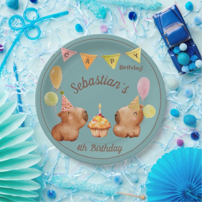 Plato De Papel Fiesta con el capibara (Fiesta)