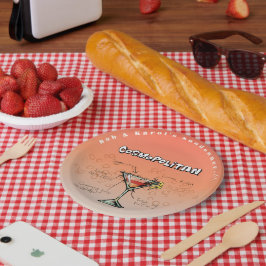 Plato De Papel Fiesta Cosmopolita Sundowner
