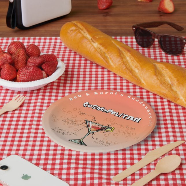 Plato De Papel Fiesta Cosmopolita Sundowner (Picnic)