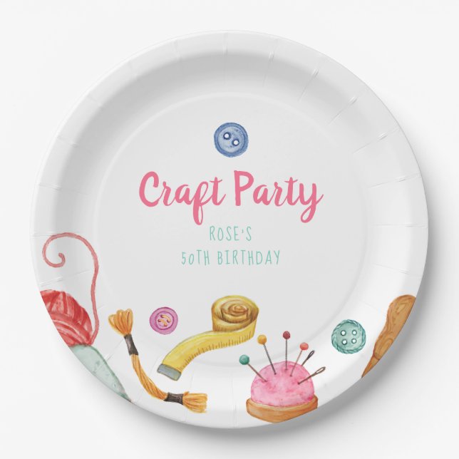 Plato De Papel Fiesta Craft (Anverso)