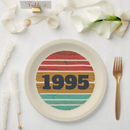 Plato De Papel Fiesta de 30 años de edad personalizada