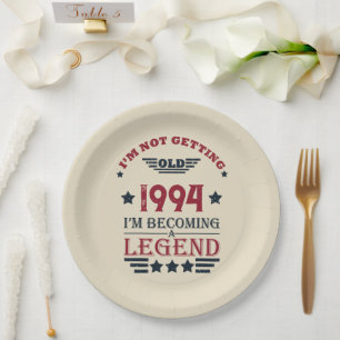 Plato De Papel Fiesta de 30 años de edad personalizada