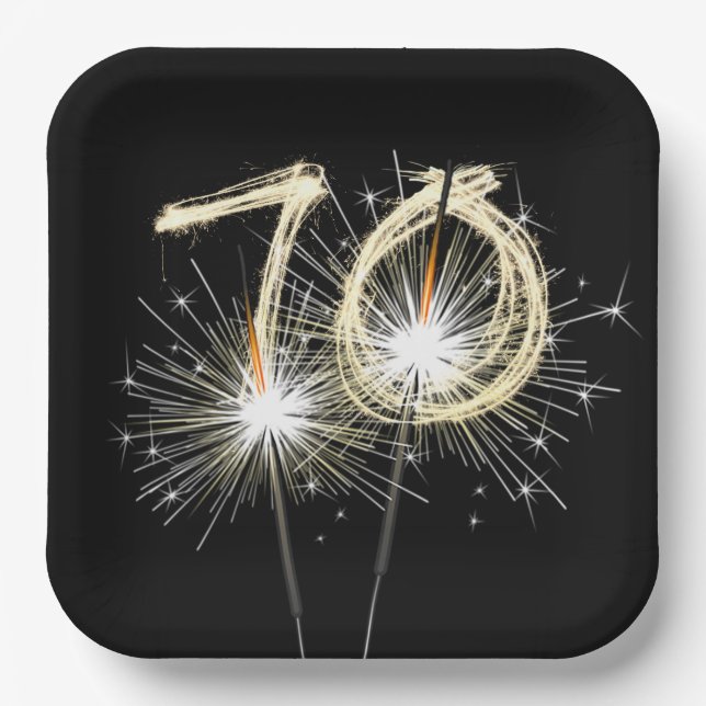 Plato De Papel fiesta de 70 años habla sobre negro (Anverso)