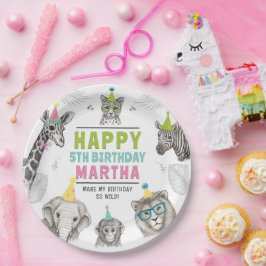 Plato De Papel Fiesta de Animales Placa de papel para animales sa