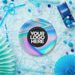Plato De Papel Fiesta de artesanías holográficas de su Personaliz<br><div class="desc">Personalizado del logotipo de su empresa Holographic Crafts Fiesta Colorful Paper Plates para cumpleaños o celebraciones corporativas</div>