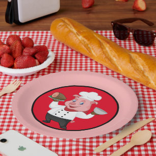 Plato De Papel Fiesta de asado de cerdo