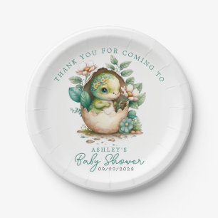 Plato De Papel Fiesta de Baby Shower con Acuarela de Huevo de Din