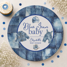 Fiesta de Baby Shower con Tema de Mezclilla Azul P
