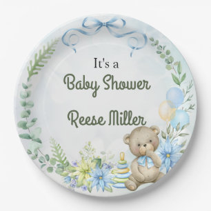 Plato De Papel Fiesta de Baby Shower de Safari Selvático