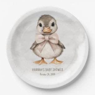 Plato De Papel Fiesta de Baby Shower del Patito Adorable