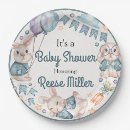 Plato De Papel Fiesta de Baby Shower Jungle Safari Greenery