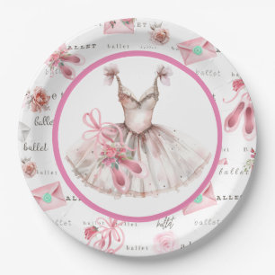 Plato De Papel Fiesta de ballet